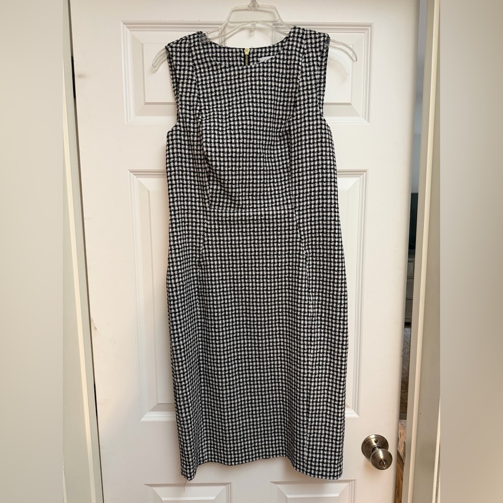 Calvin Klein Black and White Strapless Dress